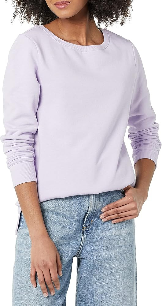Amazon Essentials Women's Open-Neck Fleece Tunic Sweatshirt | Amazon (US)
