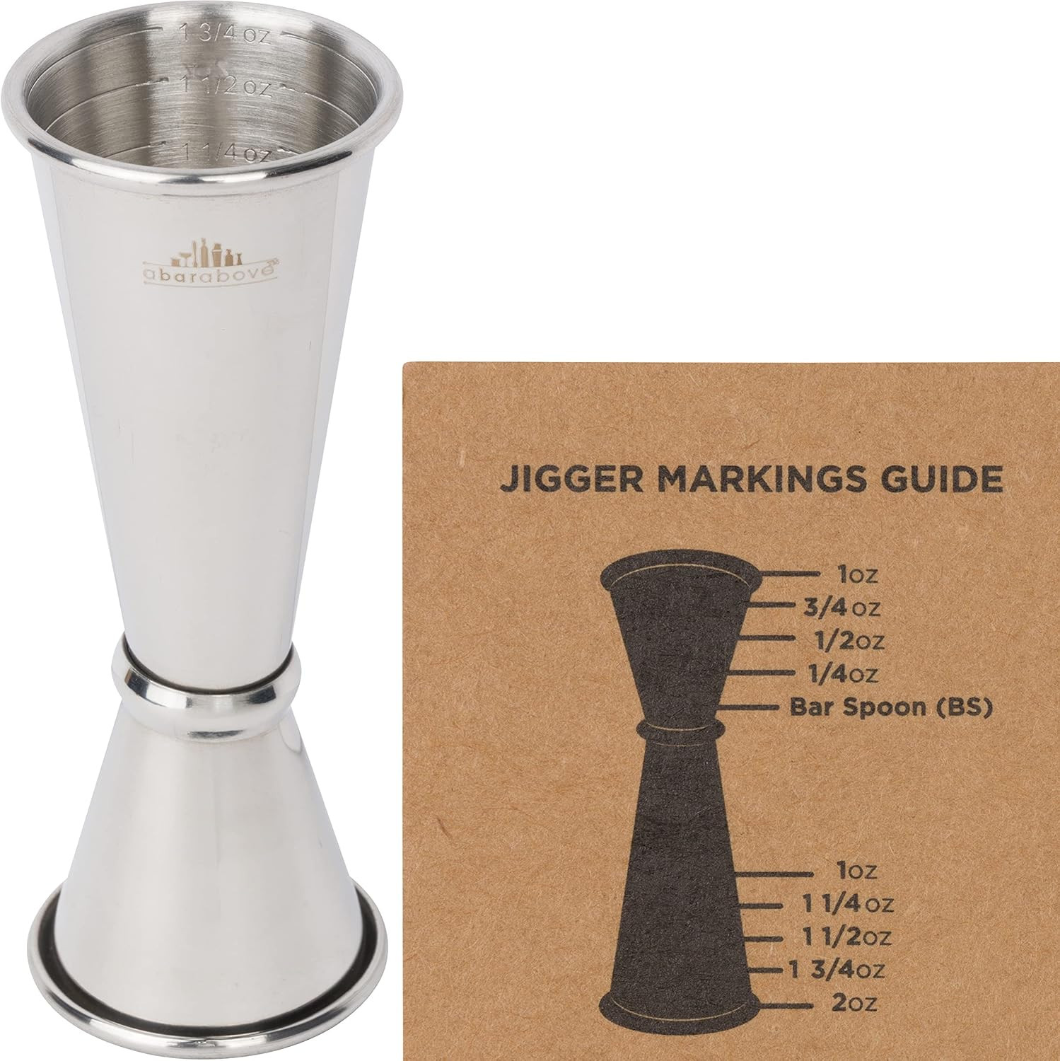 A Bar Above Premium Japanese Jigger with 8 Measurements Inside - Professional & Heavy-Duty 304 St... | Amazon (US)
