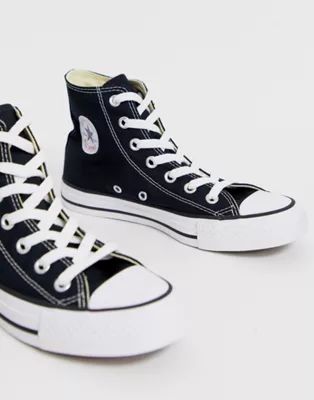 Converse Chuck Taylor All Star Hi trainers in black | ASOS (Global)