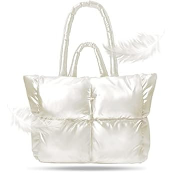 Puffer Shoulder Bag for Women Mini Down Satchel Hobo Bag Quilted Tote Bag Chic Purses 2022 | Amazon (US)