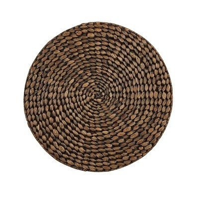 Split P Brown Braided Hyacinth Round Charger Set of 4 15"Dia | Target