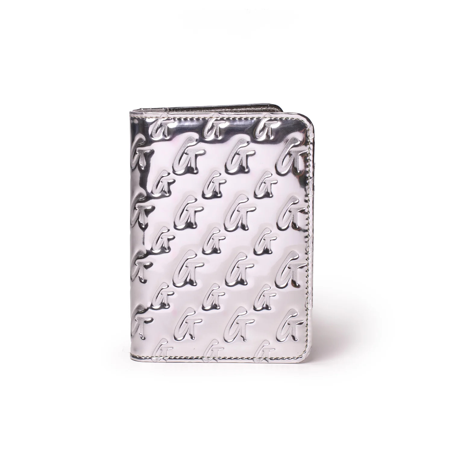 METALLIC MONOGRAM PASSPORT HOLDER - METALLIC SILVER | Glam-Aholic Lifestyle