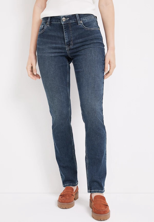 m jeans by maurices™ Classic Straight Curvy High Rise Jean | Maurices