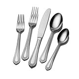 Mikasa Regent Bead 65 Piece Silverware Set, 18.10 Polished Mirror Stainless Steel, Service for 12 wi | Amazon (US)