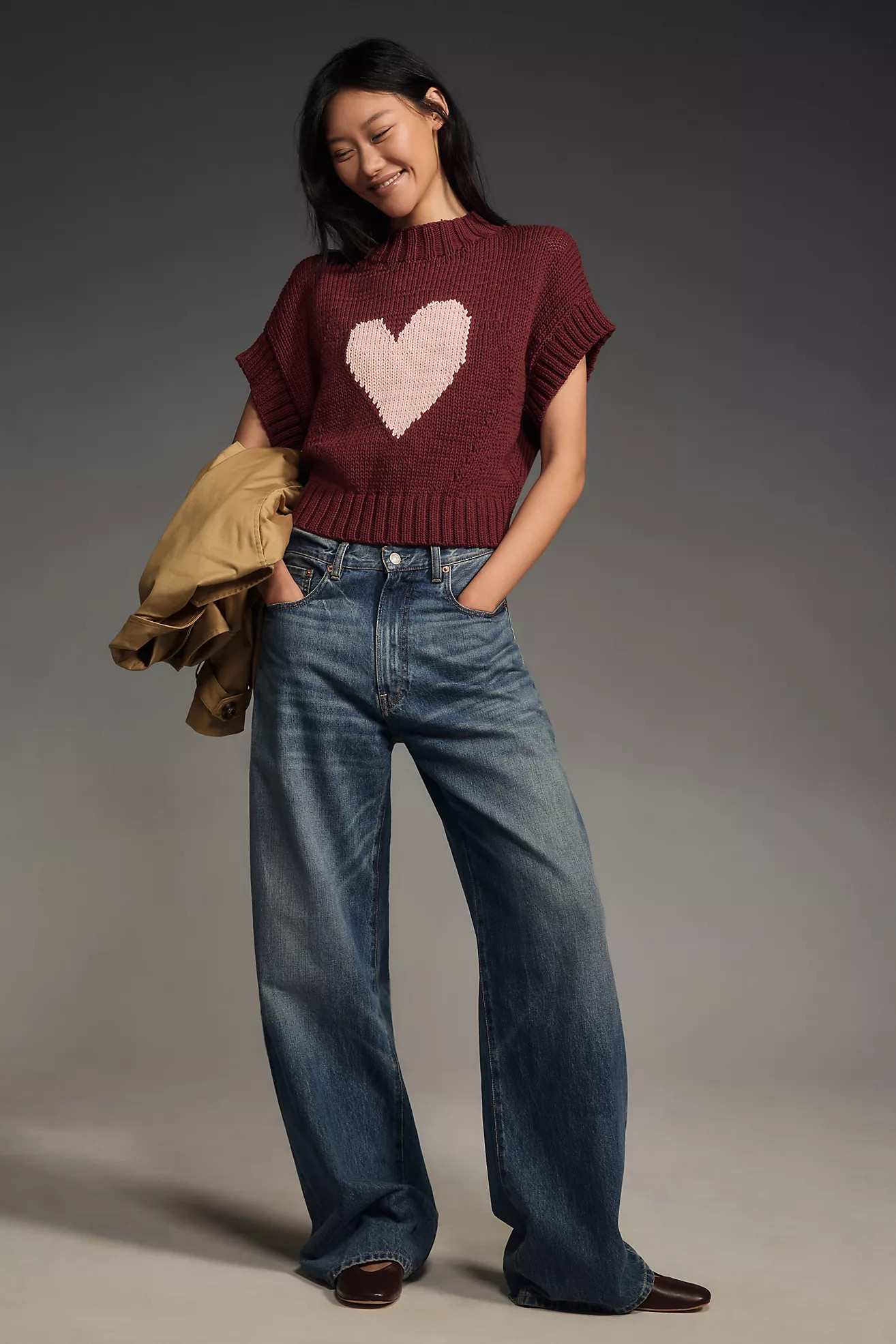 The Pippa Mock-Neck Sweater by Maeve: Extended Shoulder Edition | Anthropologie (US)