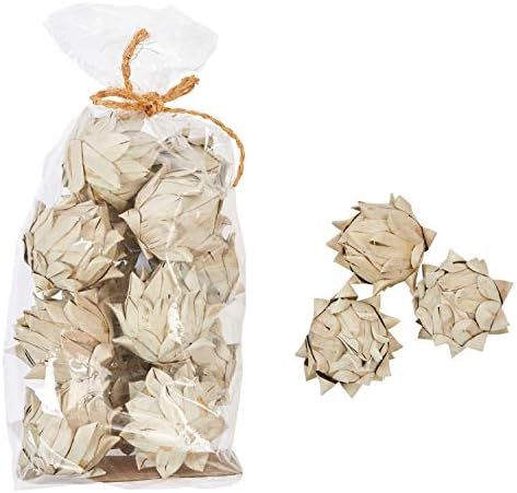 Creative Co-Op Approximately 3" H Handmade Dried Natural Leaf Bag (Contains 13 Pieces) Palm Lead ... | Amazon (US)