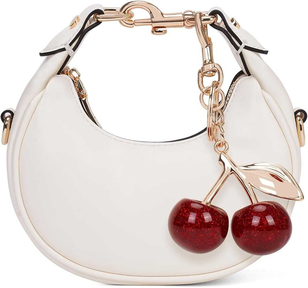 JQWSVE Small Top Handle Bags for Women Rhinestone Mini Purses Ladies Handbags Trendy Crescent Min... | Amazon (US)