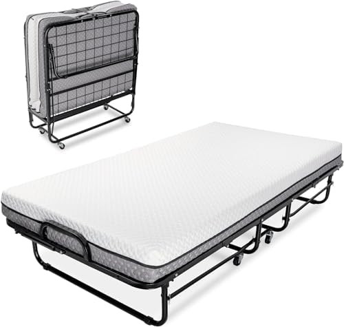 Milliard Deluxe Diplomat Folding Bed with Mattress for Adults, Twin Size, Portable Foldable Bed w... | Amazon (US)