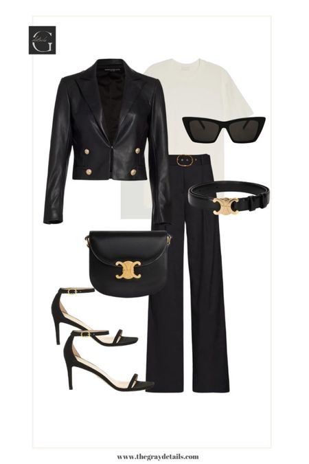 Black trouser pant and leather blazer outfit idea. Work outfit 

#LTKworkwear #LTKFind #LTKstyletip