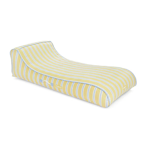 Fabric Sunbd Loungr
                      Yellow, Blue & White, 62" Long | FUNBOY