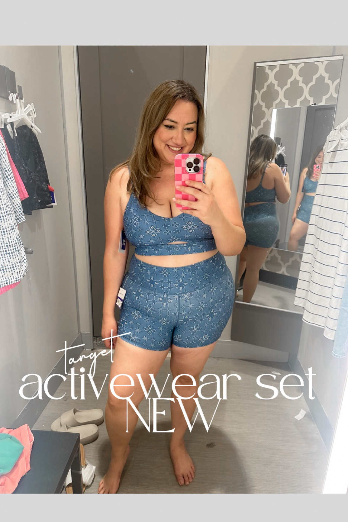 New Activewear Set from Joylab at Target. 

Wearing XL in top (fit too tight) better an XXL
Shorts XXL 

2.5 inseam on shorts
Removable padding on pullover bra

#LTKActive #LTKPlusSize #LTKFindsUnder50