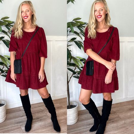 Under $20 holiday corduroy dress, comes in multiple colors! I’m wearing a size small, runs true to size. 



Walmart fashion. Walmart style. Time and tru. Holiday Christmas red dress. Affordable fashion. Budget style. 

#LTKSeasonal #LTKfindsunder50 #LTKHoliday