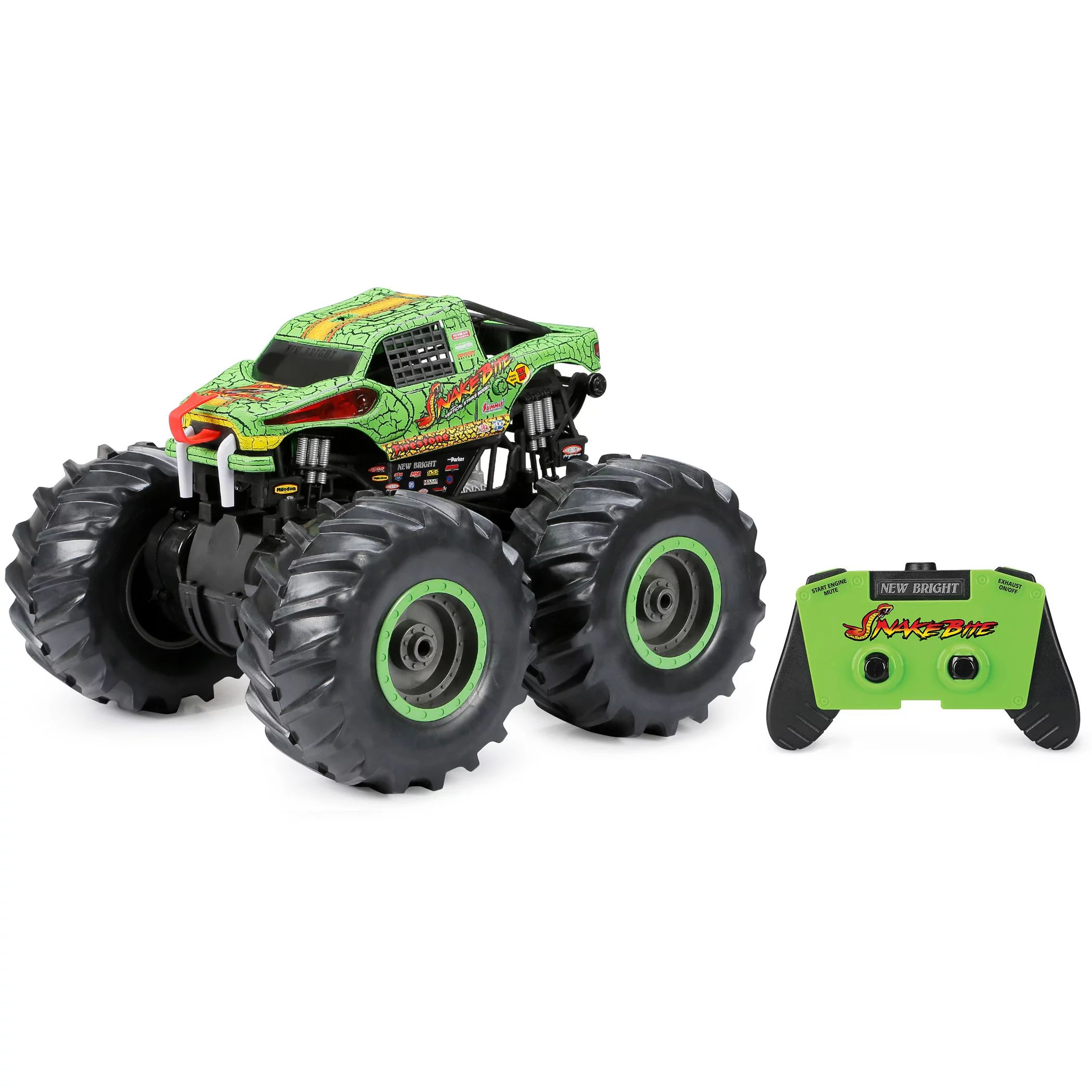 New Bright (1:10) Snake Bite Battery Radio Control Monster Truck with Lights, Sounds and Vapor, 6... | Walmart (US)