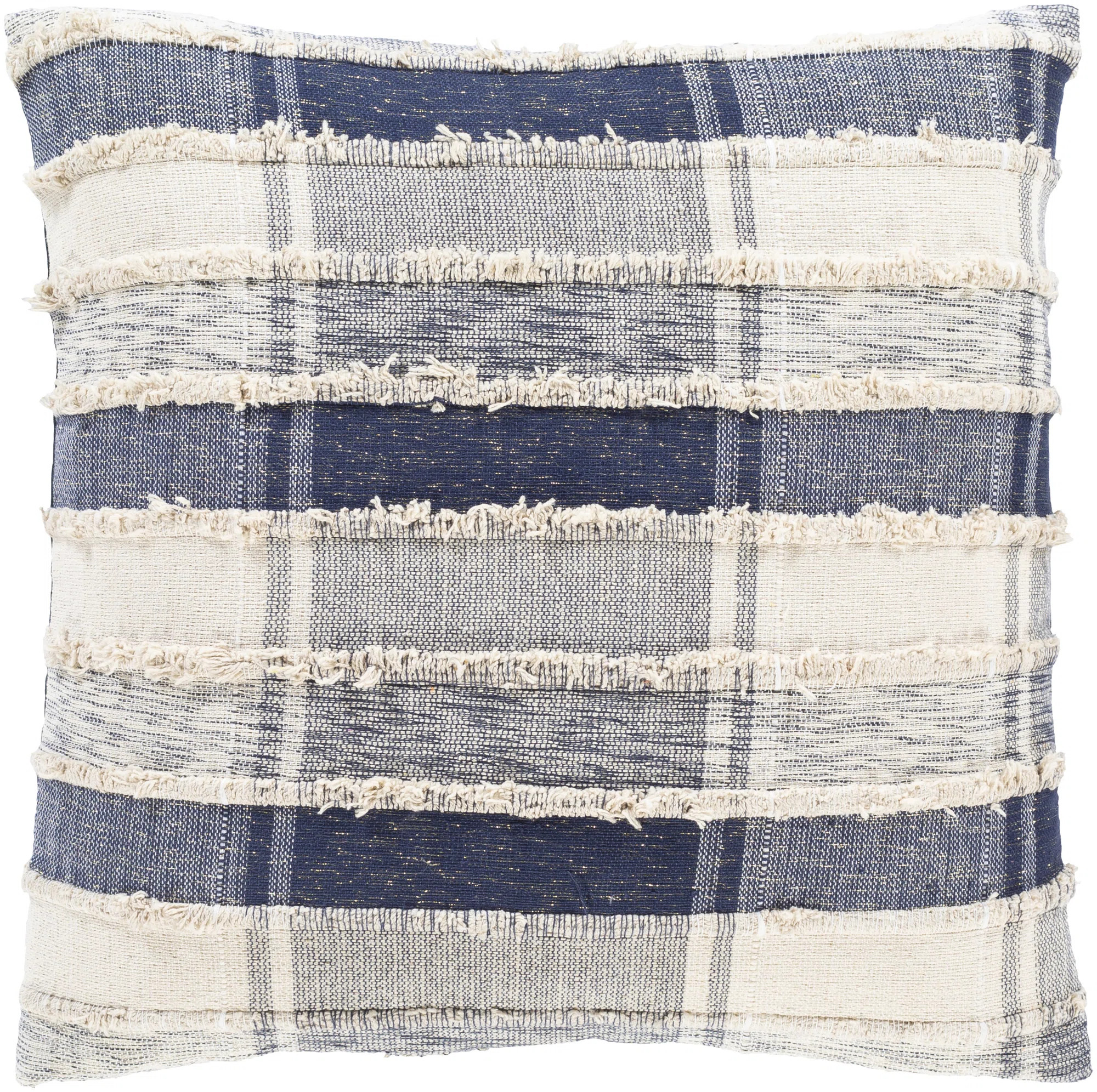Ahnah Plaid Cotton Blend Reversible Throw Pillow | Wayfair North America