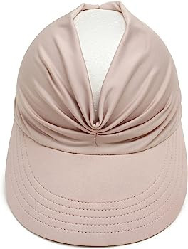 Mukeyo Women Sun Visor Hat Wide Brim Summer UV Protection Visors Packable Ponytail Beach Cap | Amazon (US)