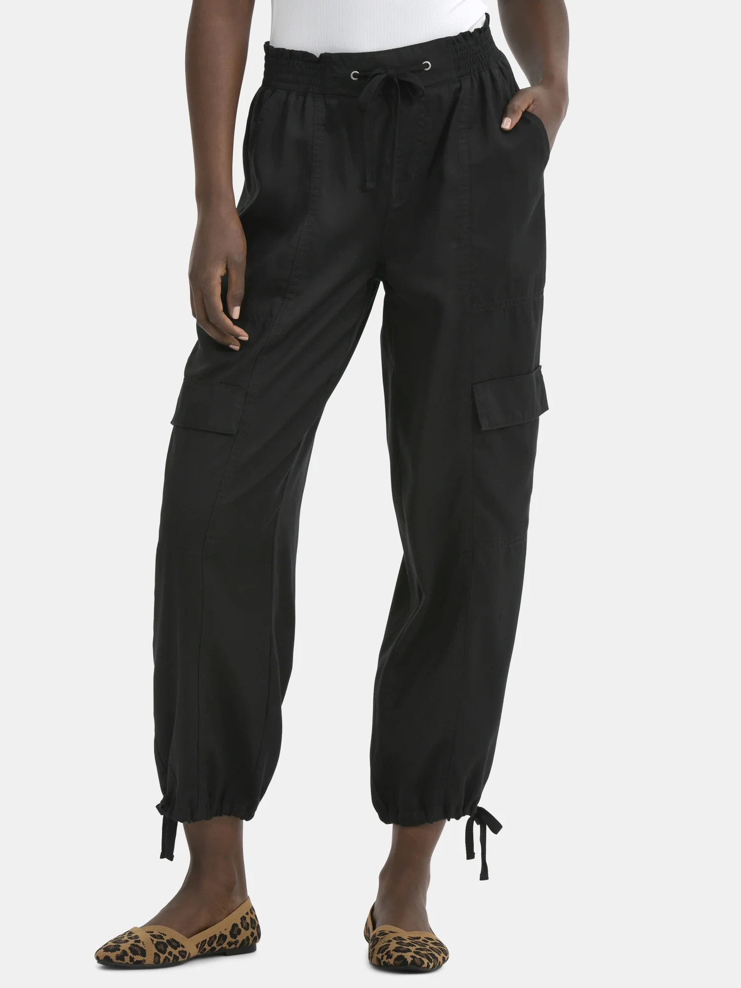 Time and Tru Women's High Rise Jogger Pants, 28" Inseam, Sizes XS-XXXL | Walmart (US)