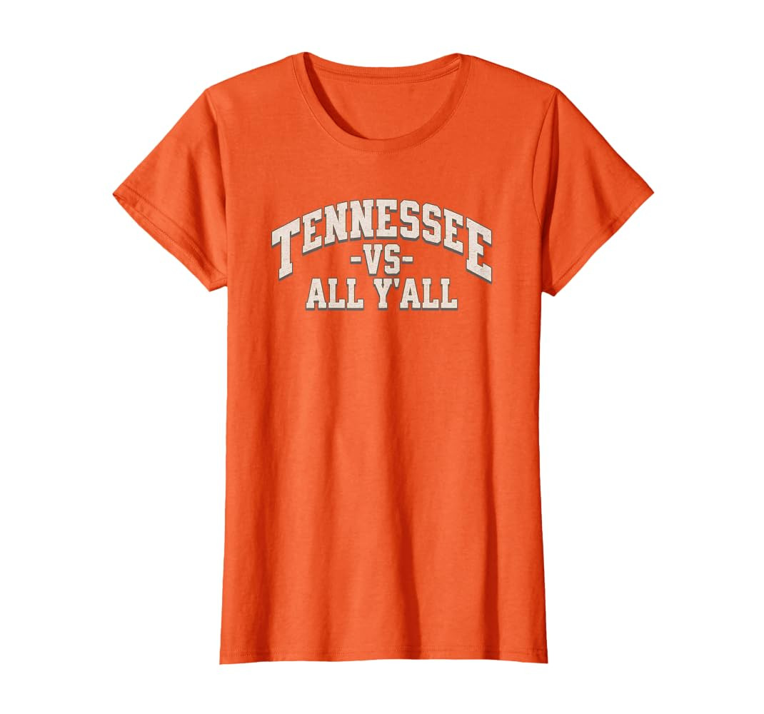 Funny Tennessee -vs- All Yall, Knoxville TN Orange T-Shirt | Amazon (US)