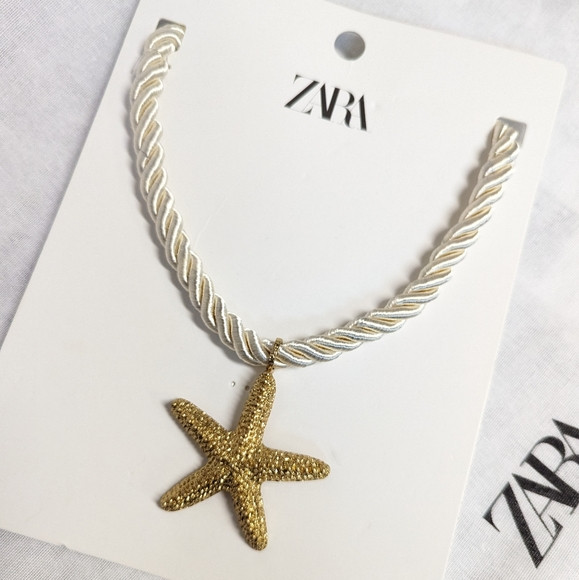 NWT Zara seastar rope Star cord Necklace | Poshmark