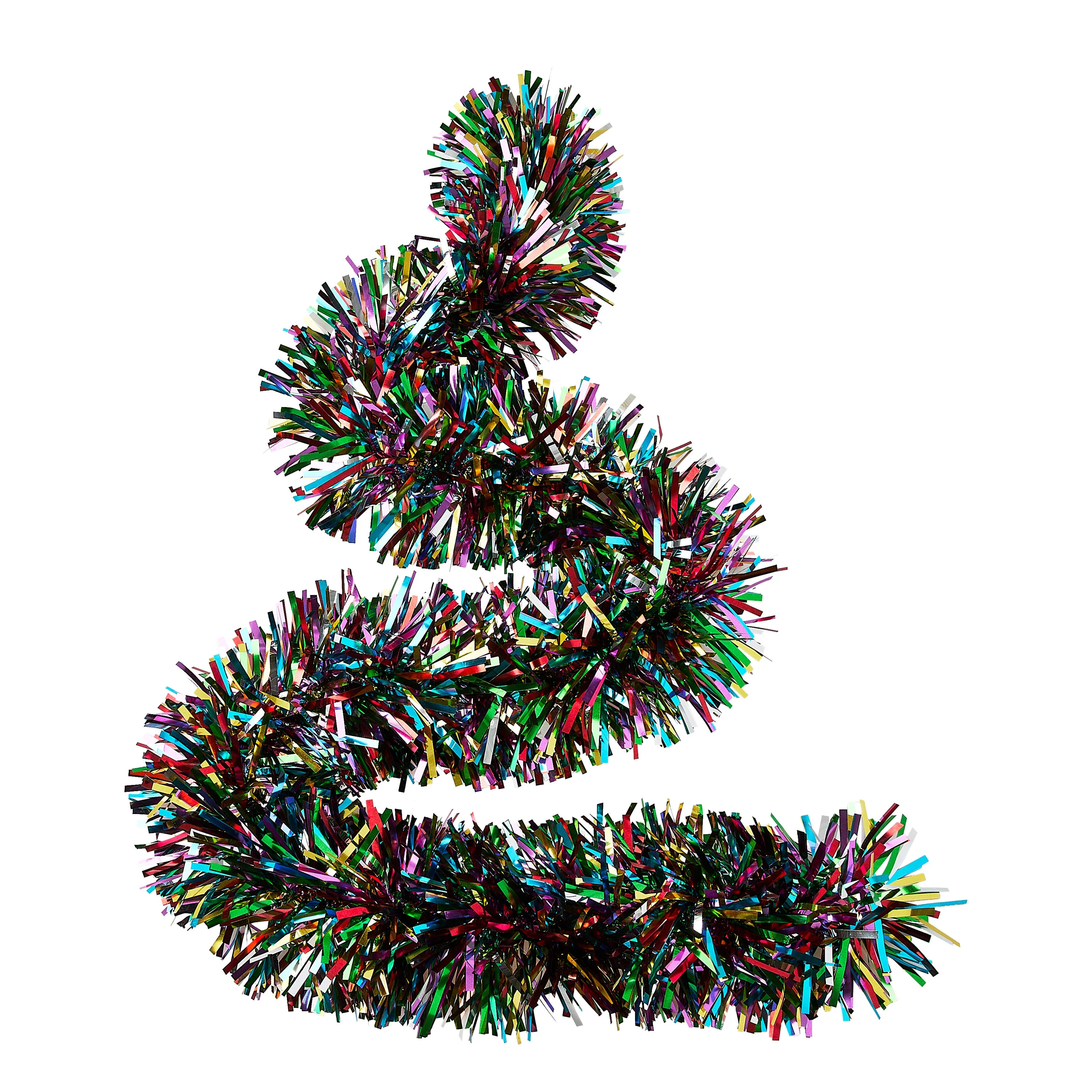 Chunky Tinsel Christmas Garland, Multicolor, 6', by Holiday Time | Walmart (US)