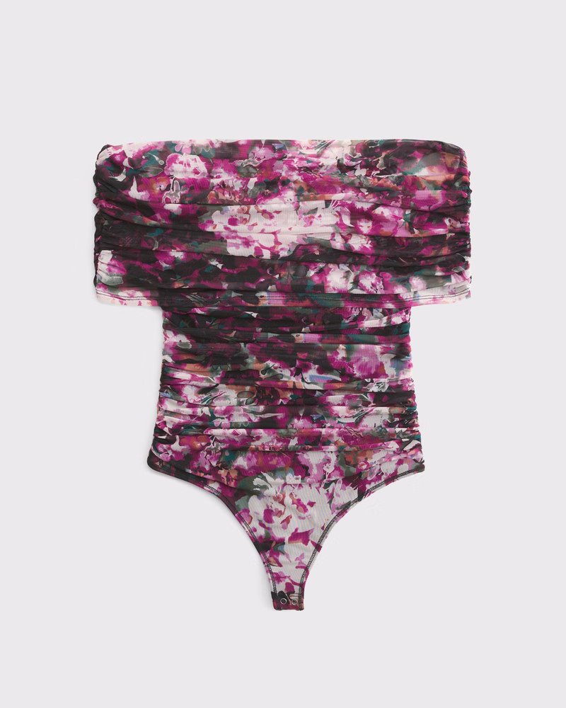 Mesh Foldover Bodysuit | Abercrombie & Fitch (US)