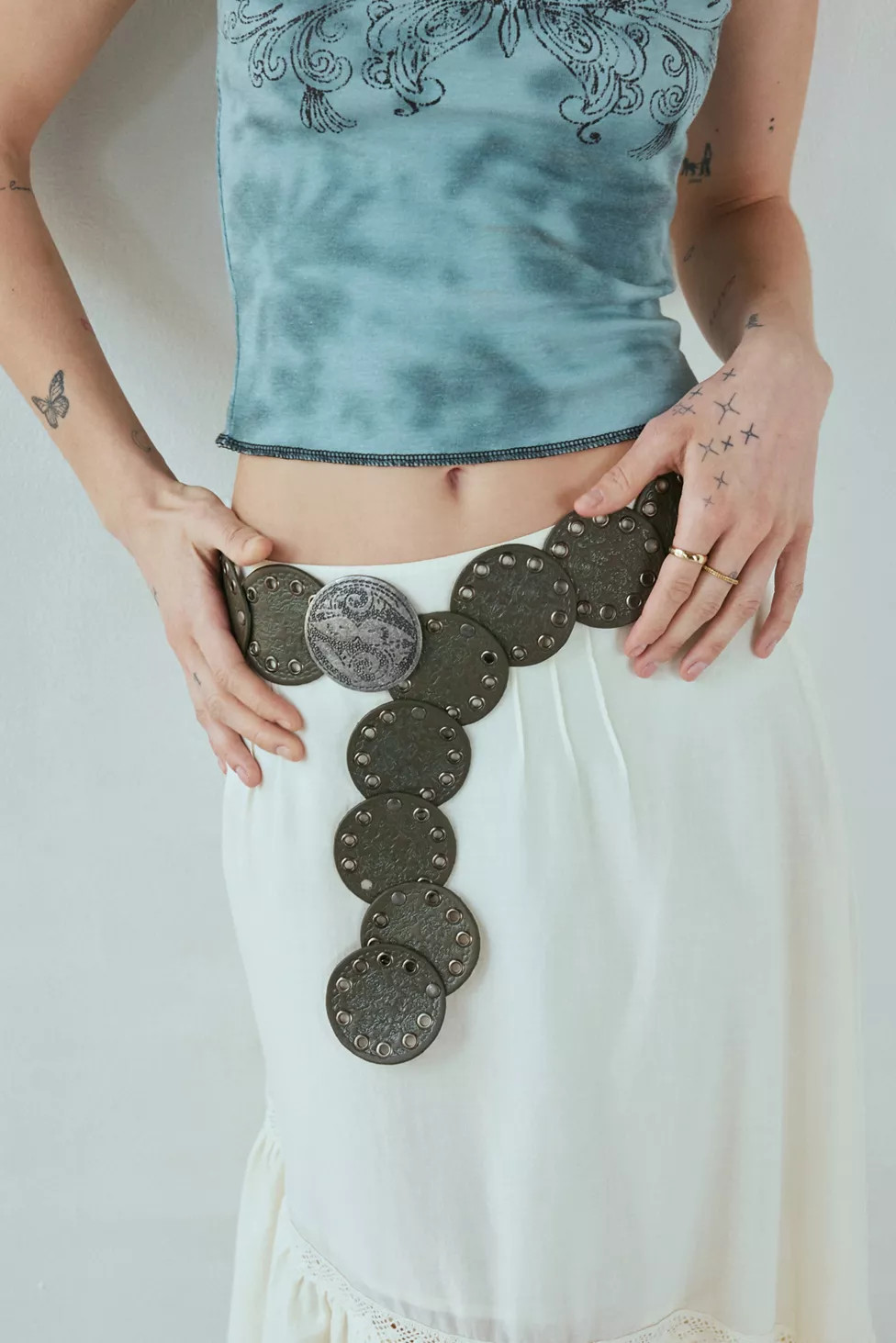 Betty Stamped Leather Western Belt | Urban Outfitters (US and RoW)