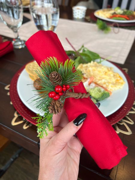 Holiday napkins - holiday napkin rings - Christmas napkins - Christmas napkin rings - Christmas place setting - Amazon Home 

#LTKHoliday #LTKhome #LTKunder50