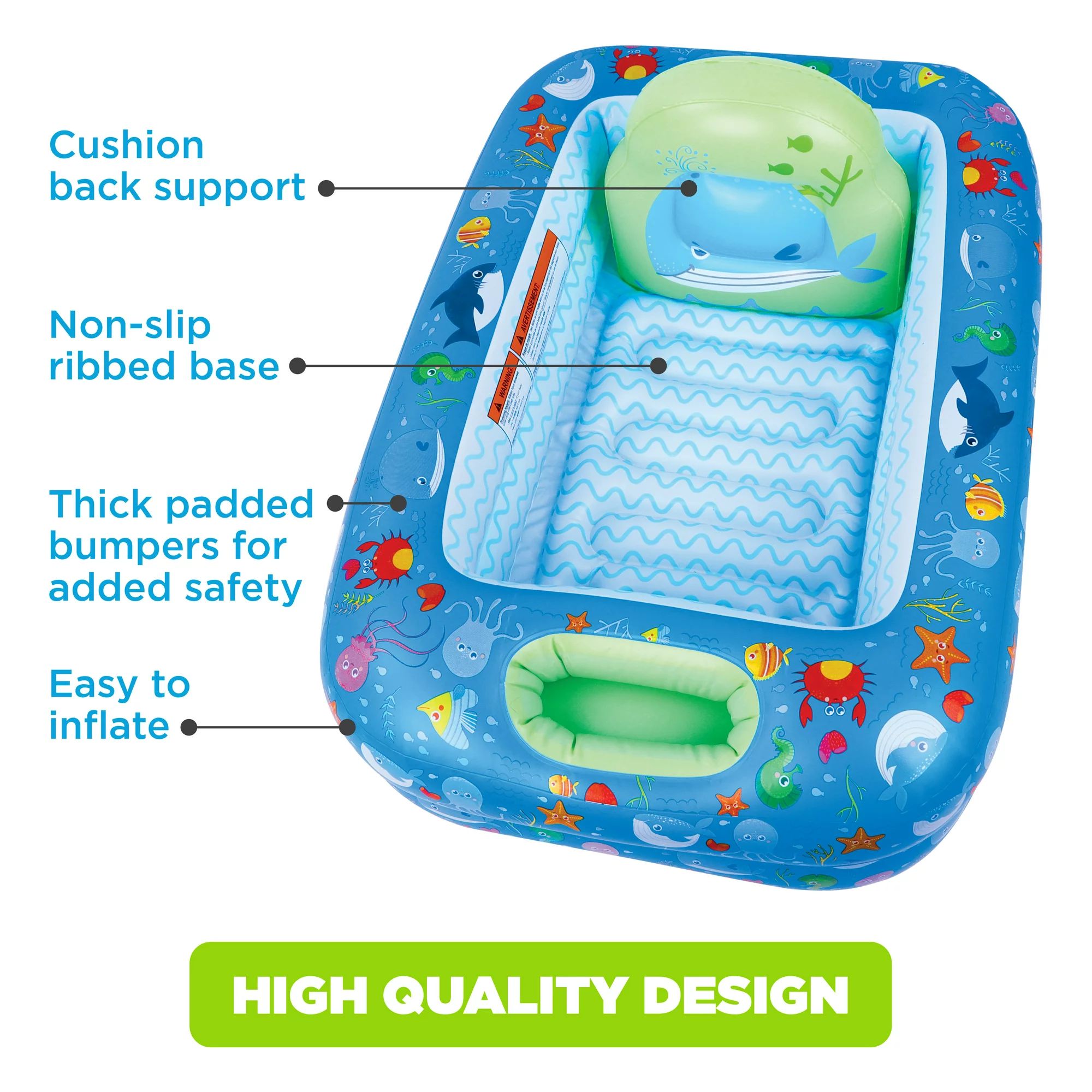 Parent's Choice Sealife Inflatable Safety Bathtub - Walmart.com | Walmart (US)