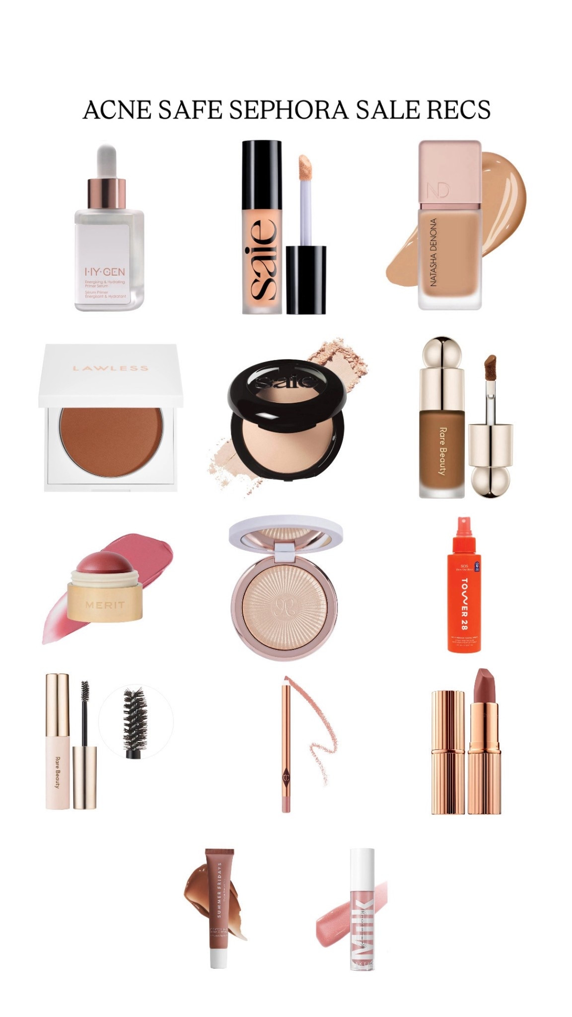 Acne safe Sephora sale recs