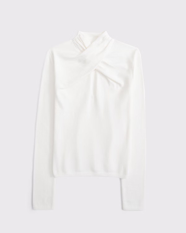 Women's Keyhole Mini Mockneck Sweater | Women's Sale | Abercrombie.com | Abercrombie & Fitch (UK)