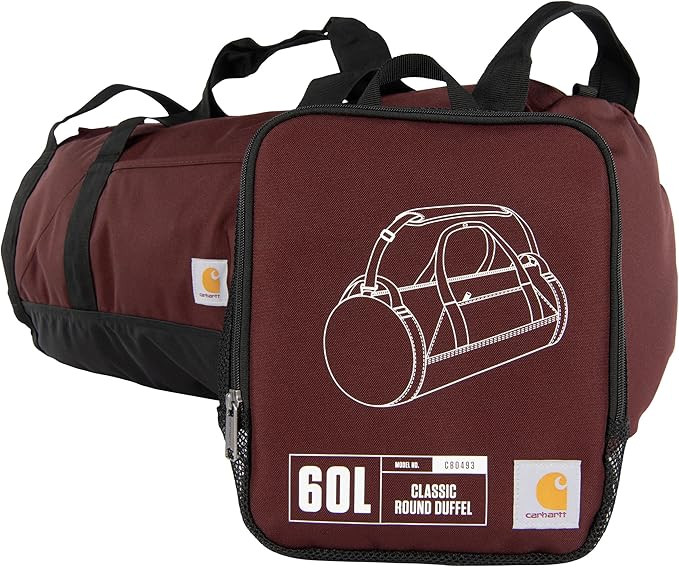 Carhartt Classic Round Duffel with Utility Pouch, Heavy-Duty, Water-Resistant Packable Gear Bag f... | Amazon (US)
