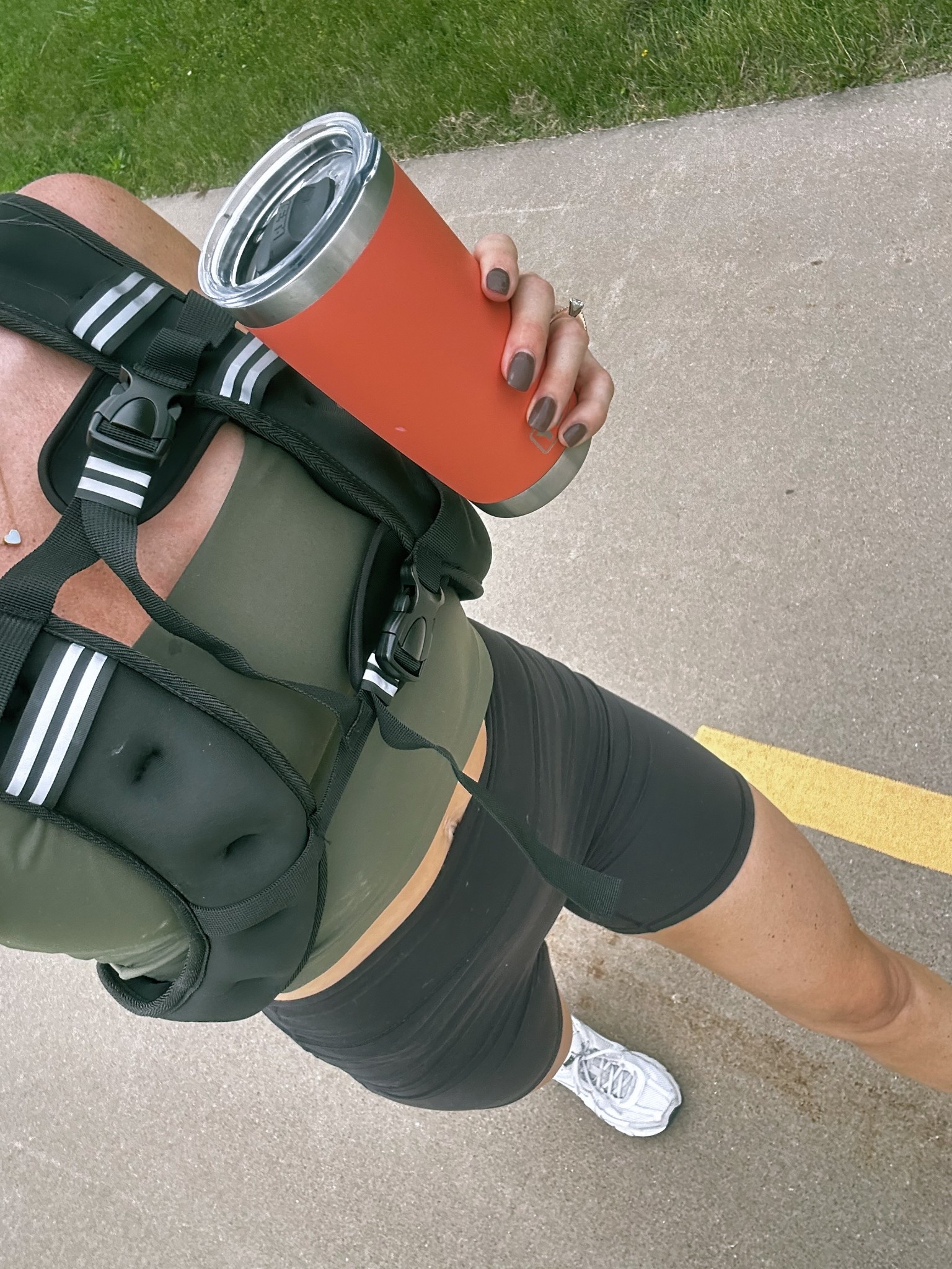 Hot coffee, heavy vest, and main character energy ☕️💪 Morning walks just hit different when you’re stacking habits and chasing goals. Linked my Yeti + wellness faves on LTK! 

#LTKFindsUnder50 #LTKActive #LTKSummerEdit
