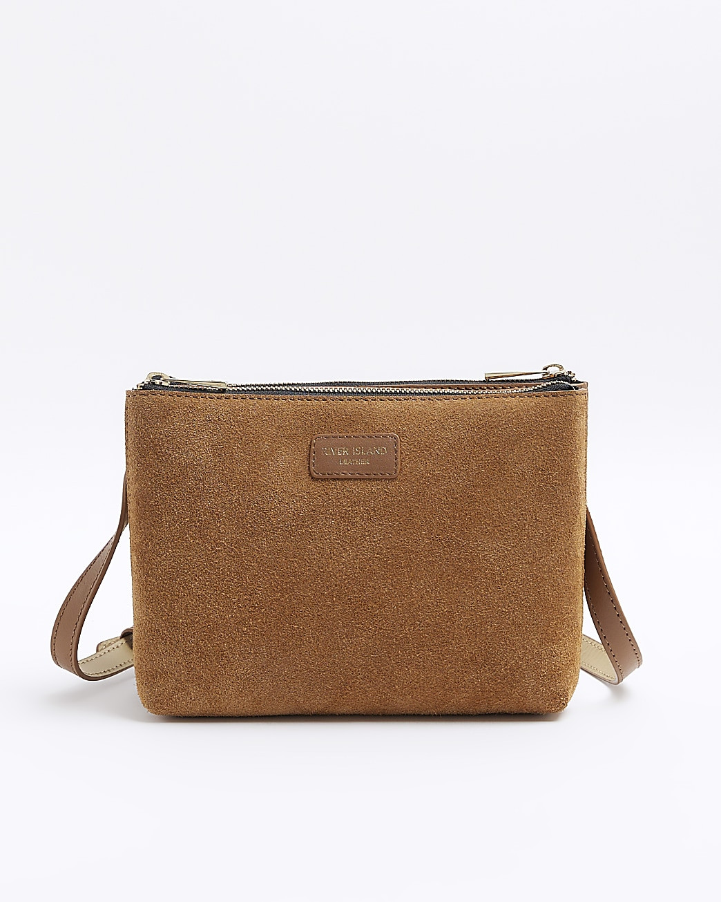 Brown suede cross body bag | River Island (UK & IE)