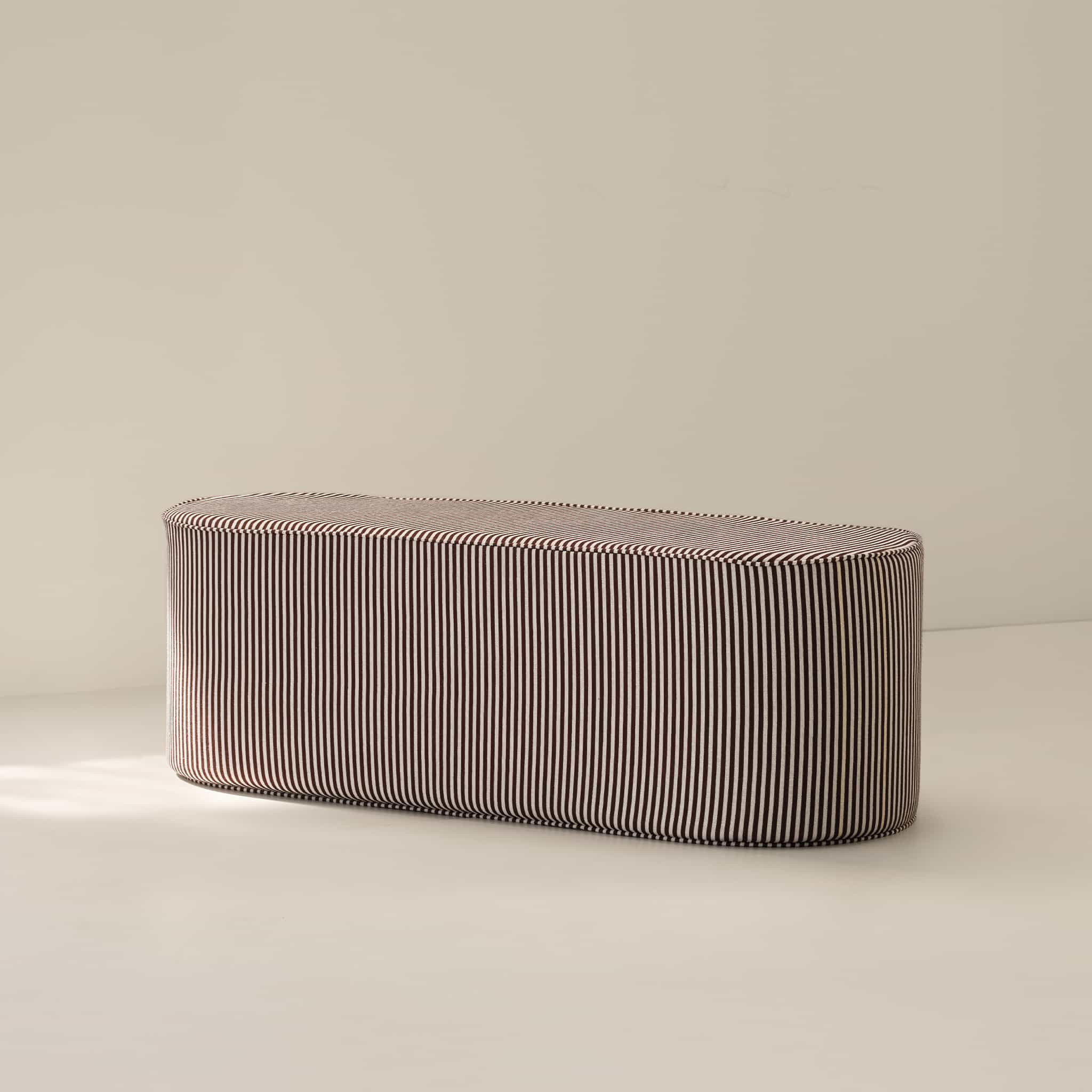Soft Striped Ottoman Coffee Table | Finley | House of Noa | House of Noa