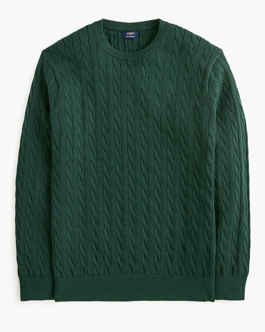 Cotton cable crewneck sweater | J.Crew Factory