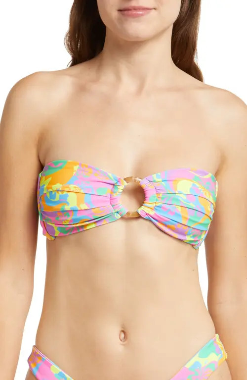 Kulani Kinis Strapless O-Ring Bikini Top in Tutti Frutti at Nordstrom, Size Small | Nordstrom