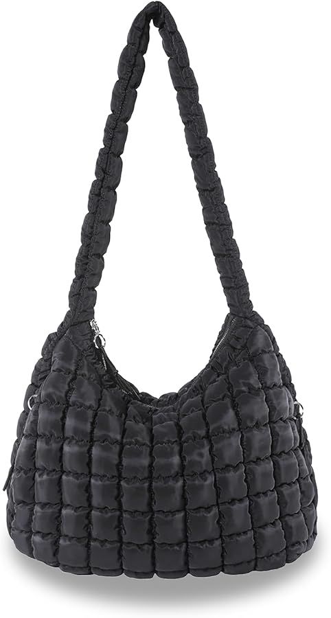 Puffer Tote Bag, Quilted Shoulder Crossbody Purse for Women Soft Puffy Satchel Bubble Handbag Pad... | Amazon (US)