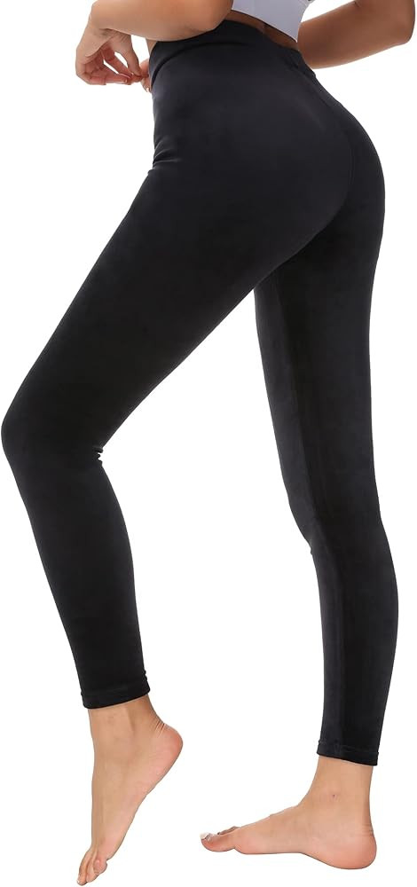 Dolcevida Women Cozy Velour Legging High Waist Buttery Soft Warm Velvet Stretch Seamless Yoga Pan... | Amazon (US)