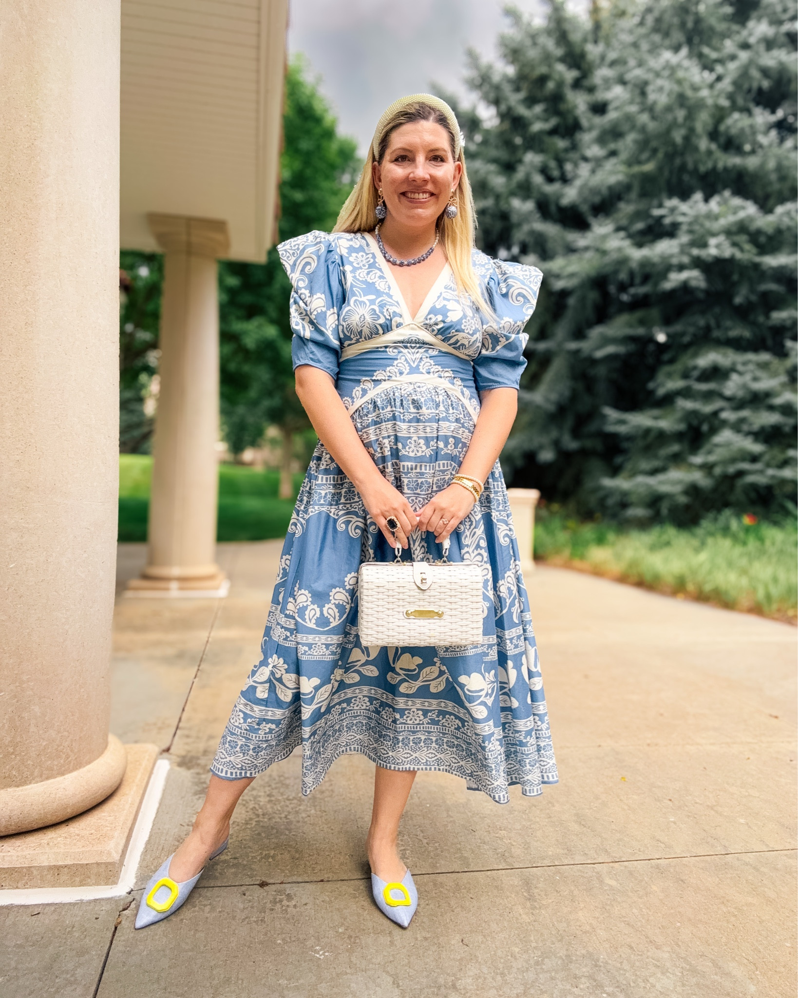 Look 5 - The Heiress Apparent
👒 The Garden Society 

She didn’t come to blend in - and she certainly didn’t ask for a dress code. ✨
Perfect for when you are fully commitment to being the most memorable person at the party.

The fabrication on this one is next-level - it holds its shape beautifully and has the slightest sheen, which gives it that ultra-expensive look in person and on camera. One of my favorite Farm Rio finds ever. This exact dress is currently available for purchase OR rent! Coupon for rental from Nuuly below (or in my IG bio)

Get $30 off of your first Nuuly!
https://share.nuuly.com/kat42828

Dress - Farm Rio for Anthropologie (linked)
Bag - vintage (similar linked)
Shoes - Dillards (linked - secondhand, move quickly!)
Headband - TJ Maxx (similar linked)
Earrings - Dillards (this season’s version linked)
Necklace - Rocksbox (similar linked)
Bracelets - Rocksbox & Target (similar linked)
Ring - Kate Spade

#FarmRio #FarmRioStyle #ColorfulStyle #MaximalistFashion #WhatIWore #StyleWithCharacter #GardenSocietyCapsule #LTKStyle #SummerStyle #StatementDress

#LTKSaleAlert #LTKSeasonal #LTKStyleTip