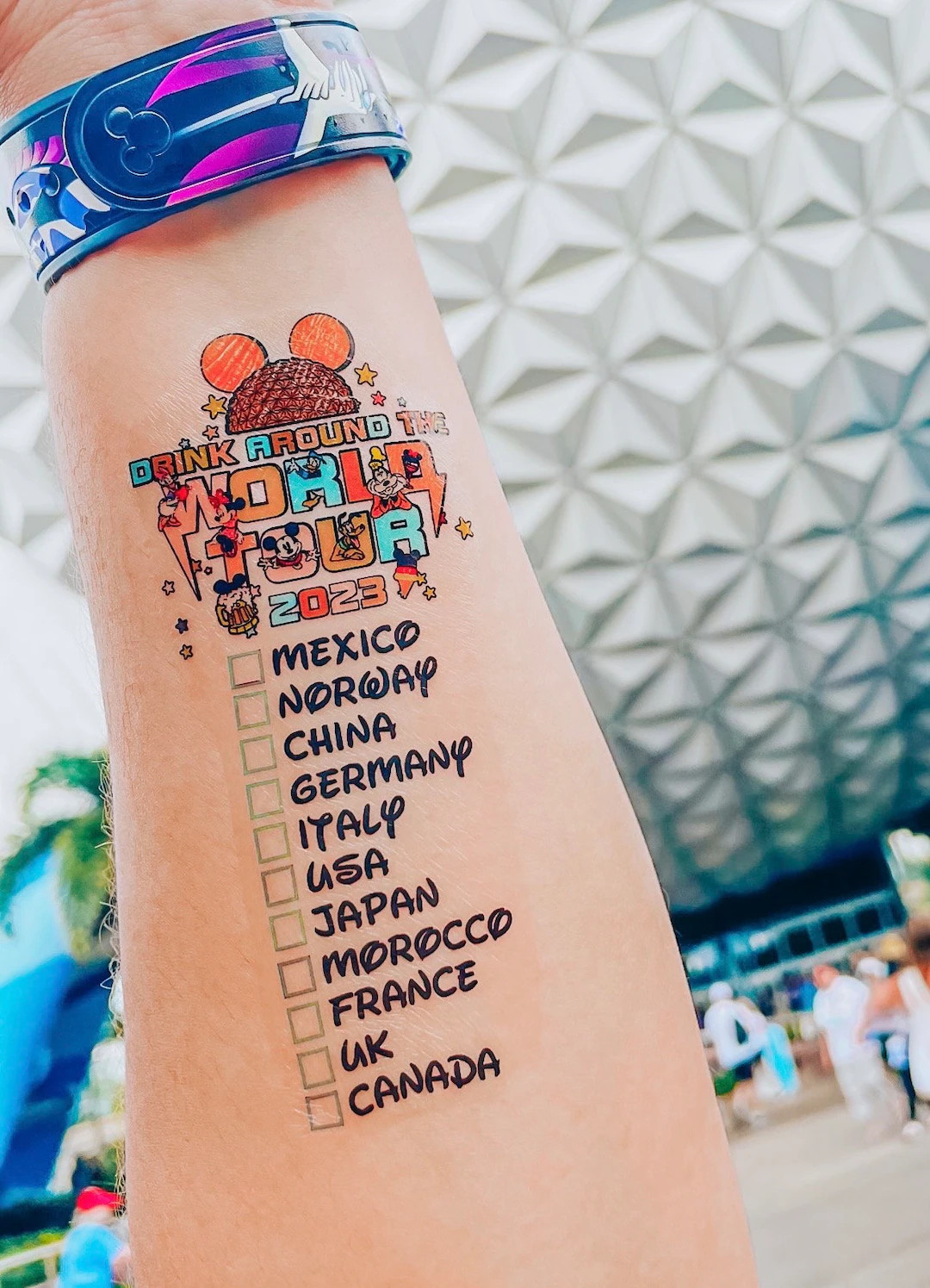 Drinking Around the world Tattoo-Food & Wine Festival 2023 -Epcot World Showcase-Drink around the... | Etsy (US)