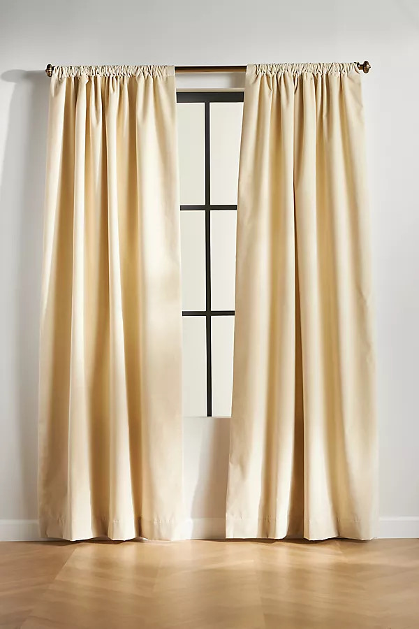 Matte Velvet Curtain By Anthropologie in White Size 50X84 | Anthropologie (US)