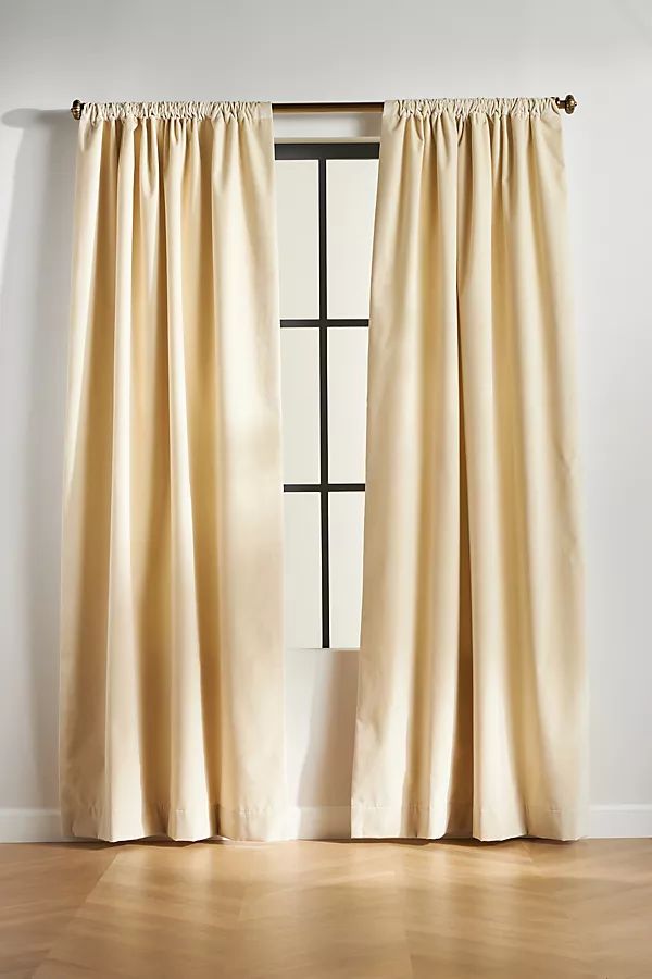 Matte Velvet Curtain By Anthropologie in White Size 50X84 | Anthropologie (US)