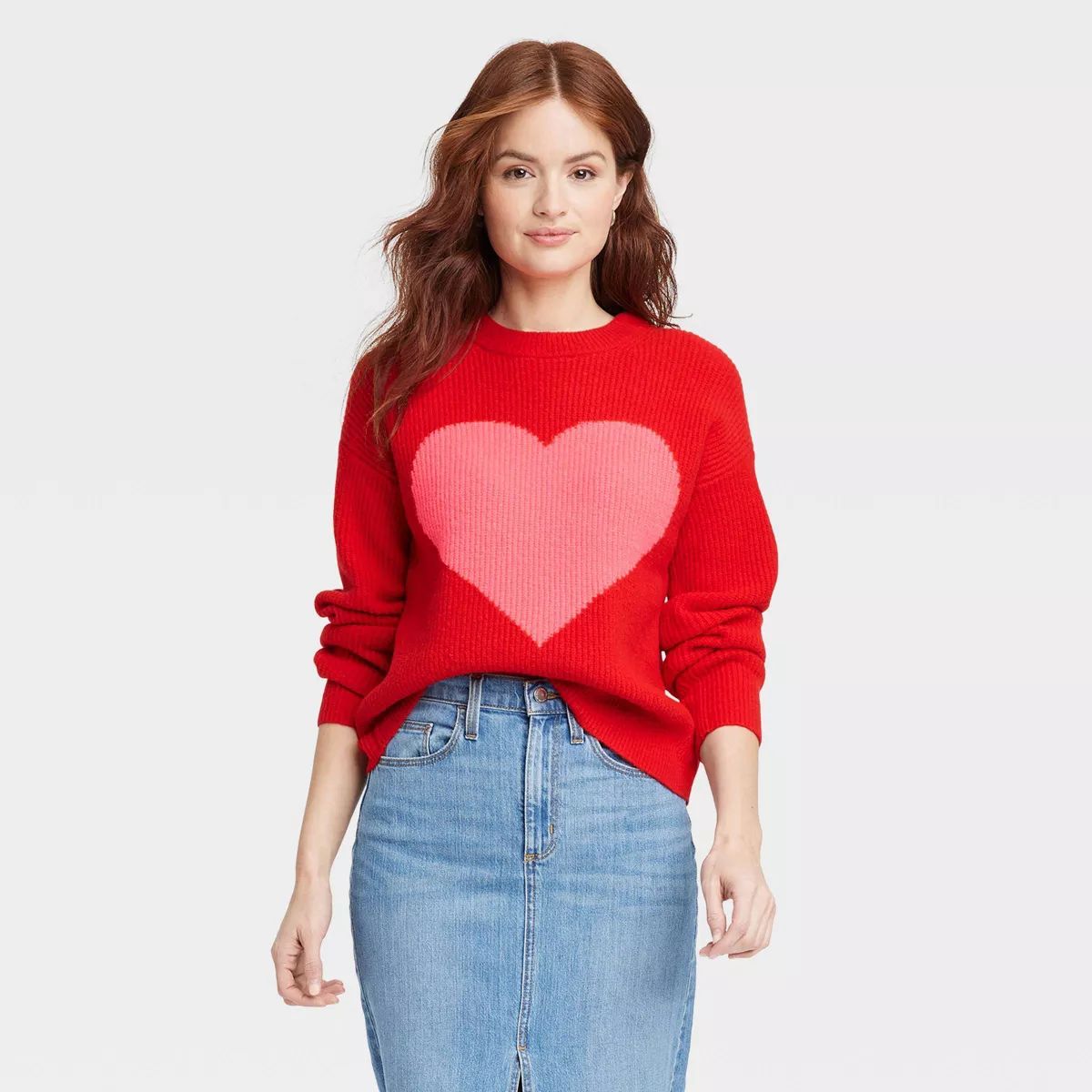 Women's Crewneck Pullover Valentine’s Day Sweater - A New Day™ | Target