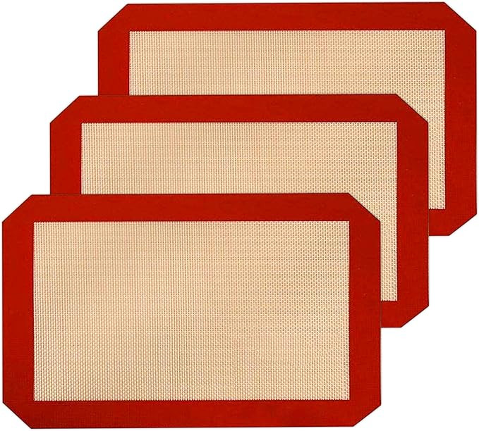 Set of 3 Small Silicone Baking Mats, Reusable, Durable, Non-Stick, BPA-Free. Food-Grade Silicone ... | Amazon (US)