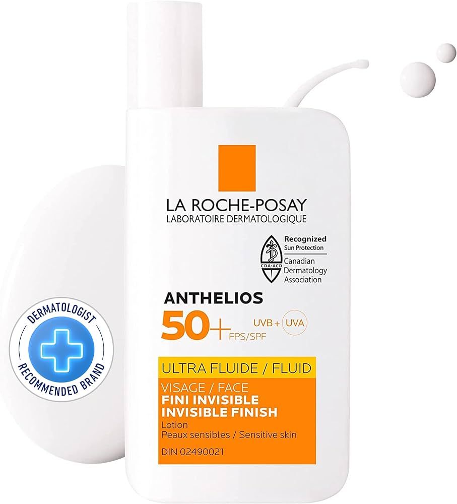 La Roche-Posay Sunscreen Lotion, Anthelios Ultra Fluid Face Sunscreen SPF 50+ Broad Spectrum, Non... | Amazon (CA)