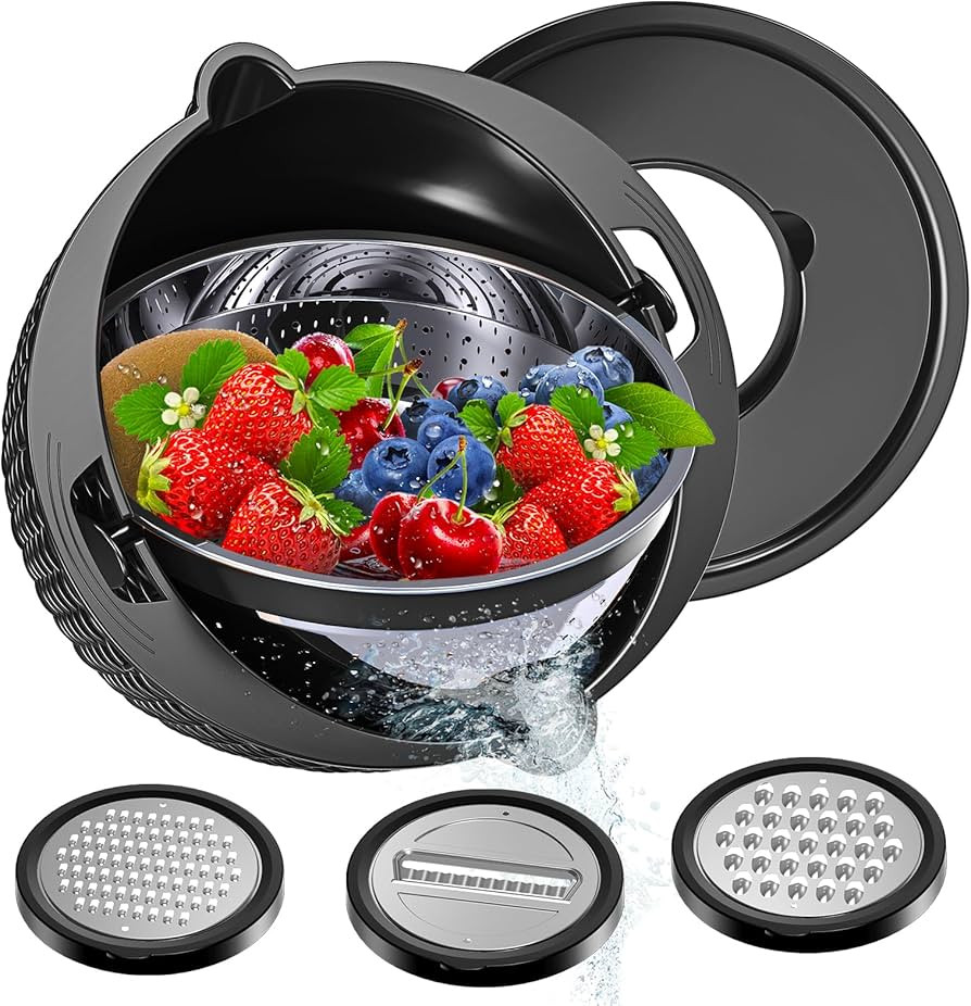 4-1 Colander with Bowl Set - Colander for Kitchen - Strainers and Colanders - Pasta Strainer - Bo... | Amazon (US)