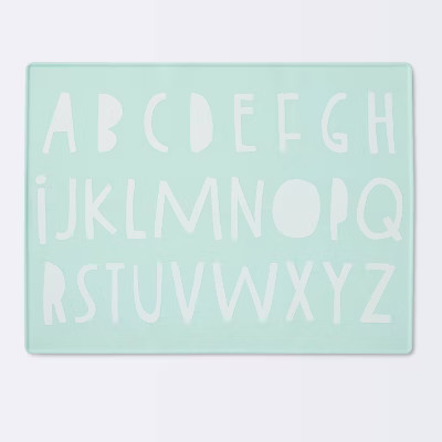 Silicone Place Mat with Decal - Cloud Island™ Green Alphabet | Target