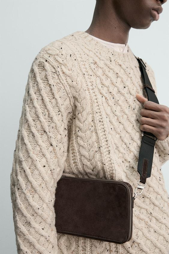 LEATHER CROSSBODY BAG | Zara US