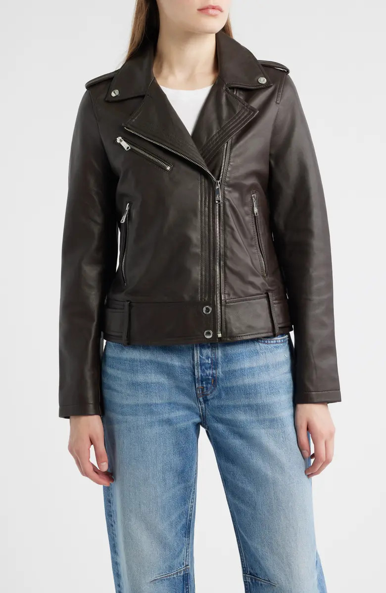 Sam Edelman Lambskin Moto Jacket | Nordstrom | Nordstrom