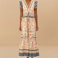 Farm Rio Superbloom Tapestry Cotton Maxi Dress - XL | Coggles (Global)