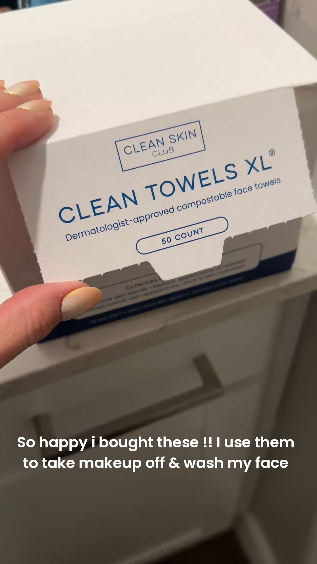So happy I bought these clean towels!! So easy so wash makeup off, clean my face and then wipe extra water off the counter !! 